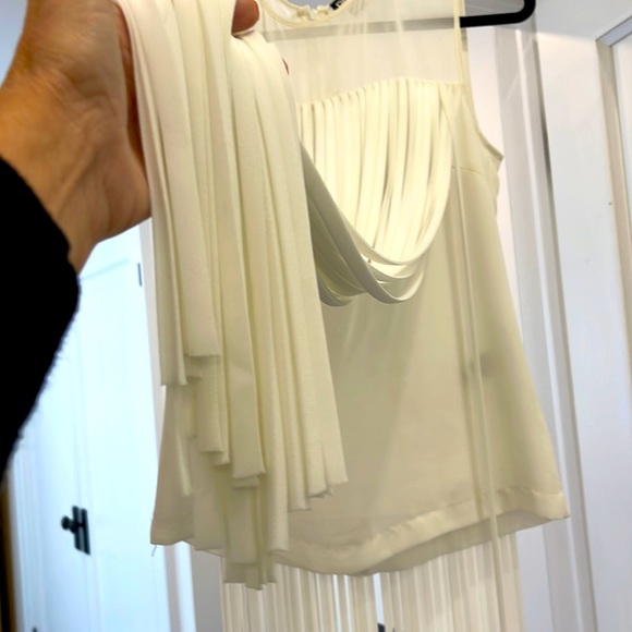 DKNY cool fringe sheer blouse - Picture 4 of 4